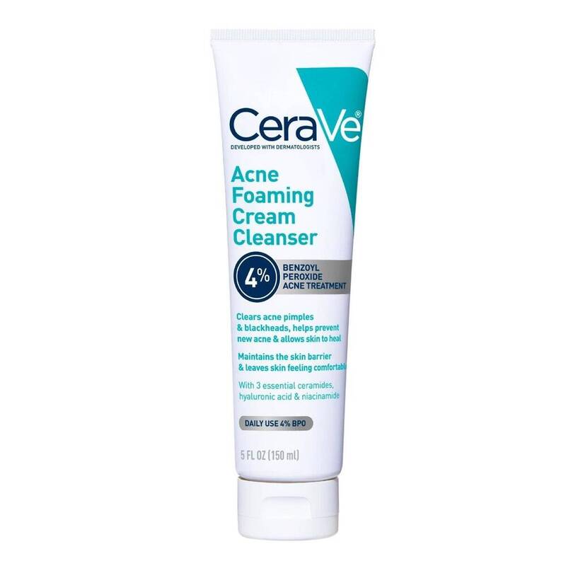 CeraVe Acne Foaming Cream Cleanser 4% Benzoyl Peroxide 5 oz 5 oz product package