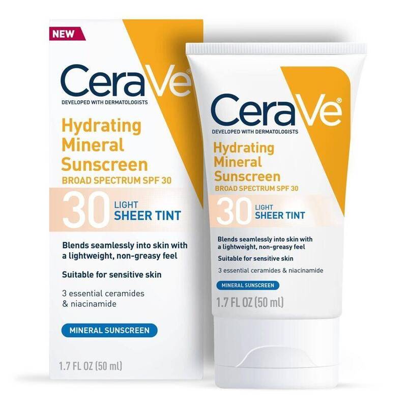 CeraVe Hydrating Mineral Sunscreen SPF 30 Light Sheer Tint, 1.7 oz 1.7 oz product package