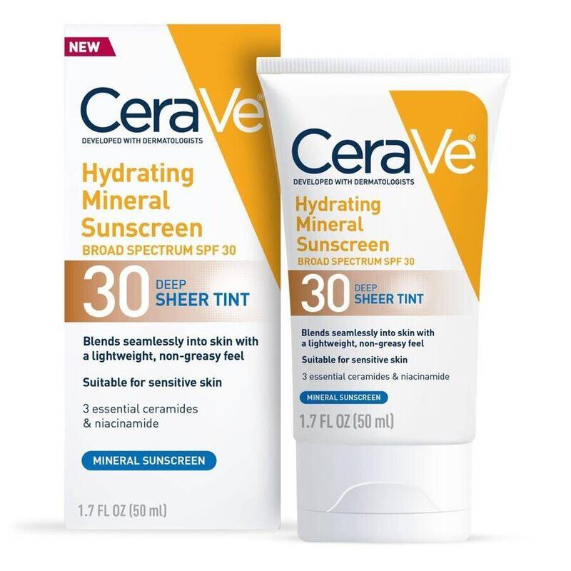 CeraVe Hydrating Mineral Sunscreen SPF 30 Deep Sheer Tint, 1.7 oz 1.7 oz product package