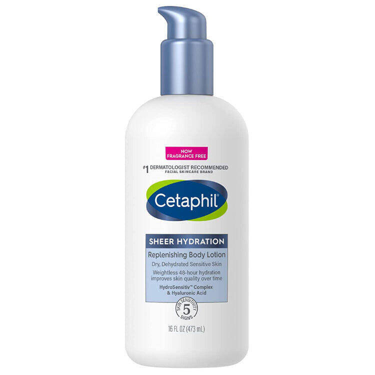 Cetaphil Sheer Hydration Replenishing Body Lotion 16 oz product package