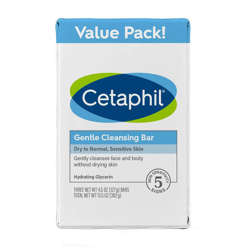 Cetaphil Gentle Cleansing Bar 3-Pack 3 x 4.5 oz product package