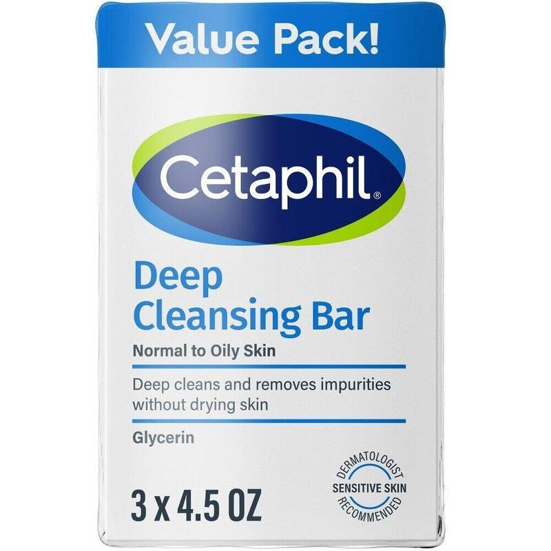 Cetaphil Deep Cleansing Bar 3-Pack 3 x 4.5 oz product package