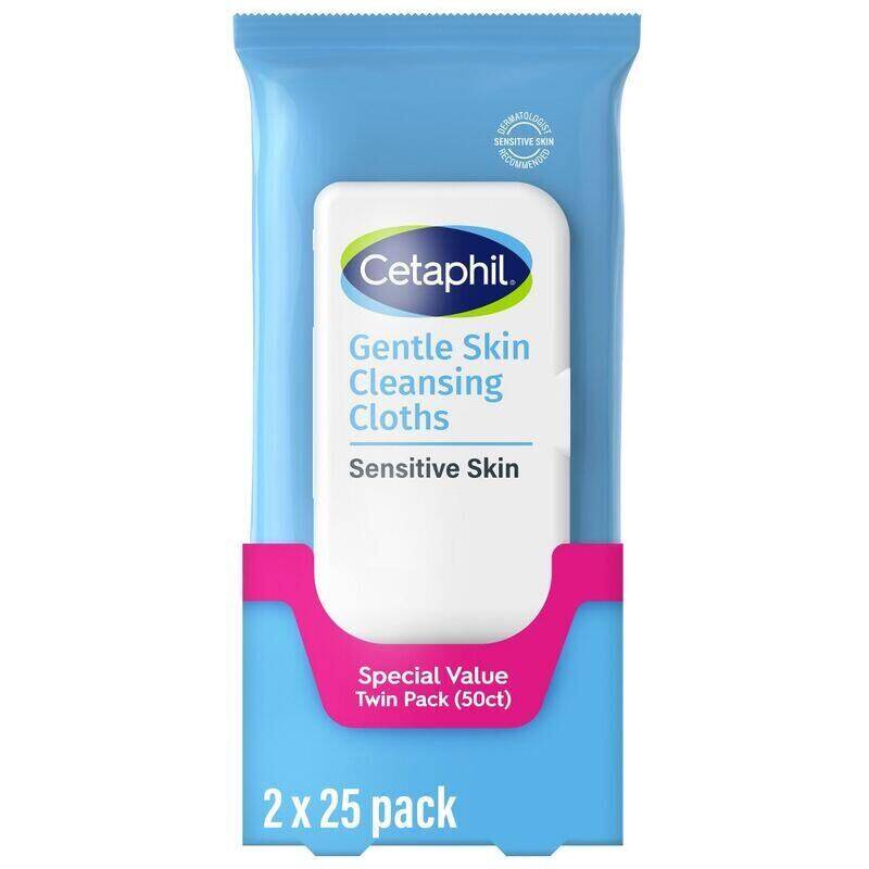 Cetaphil Gentle Skin Cleansing Cloths Twin Pack 50 ct product package