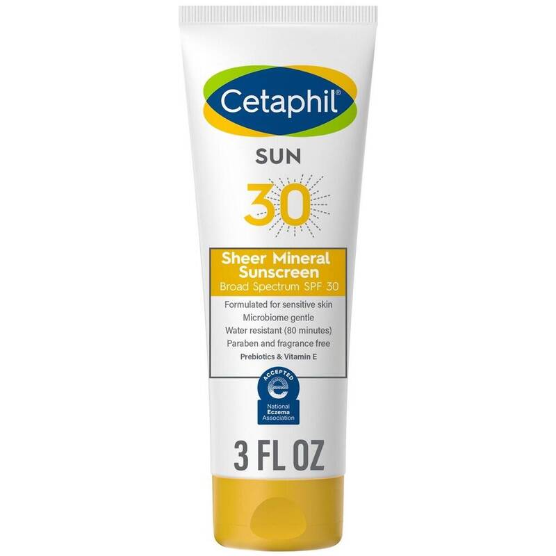 Cetaphil Sheer Mineral Sunscreen Lotion SPF 30 Face & Body 3 oz product package