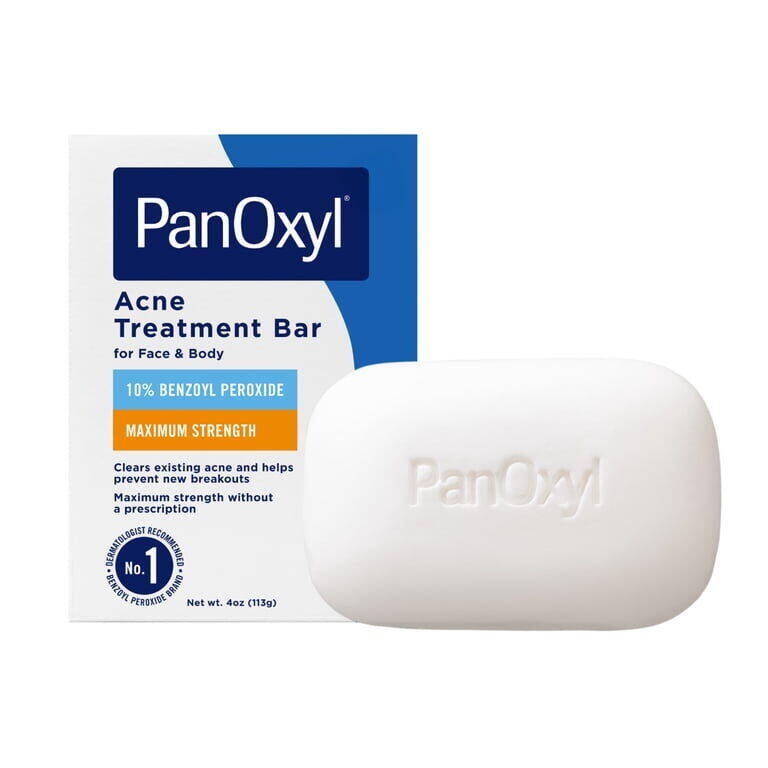 PanOxyl Acne Treatment Bar 10% Benzoyl Peroxide 4 oz product package