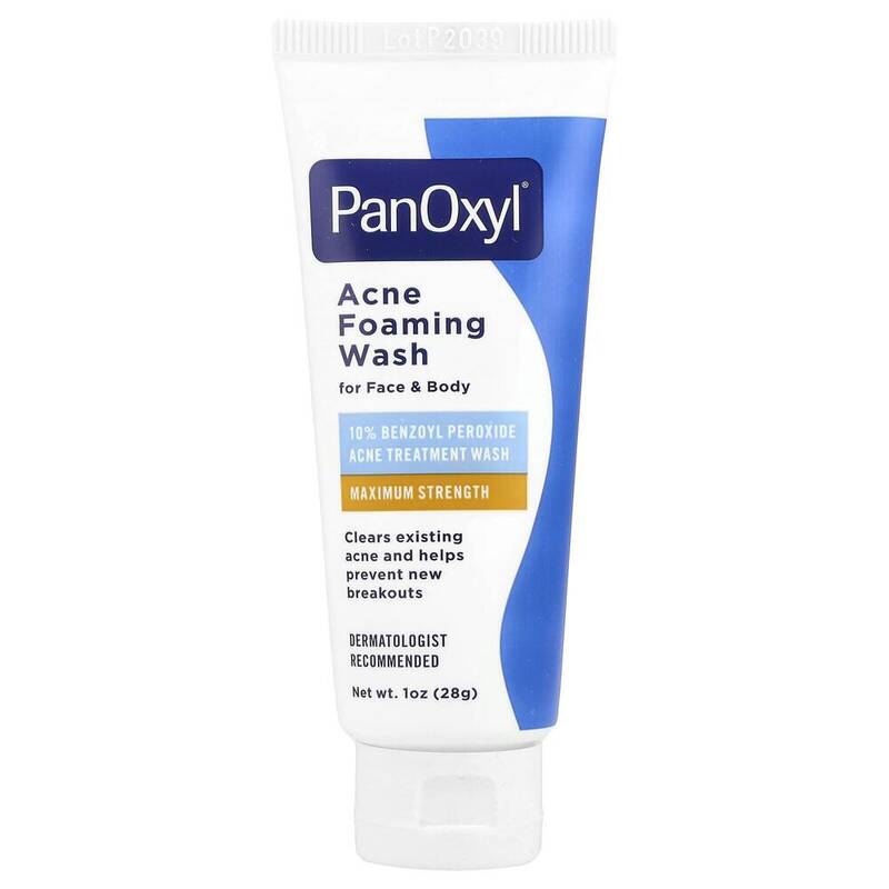 PanOxyl Acne Foaming Wash 10% Benzoyl Peroxide 1 oz product package