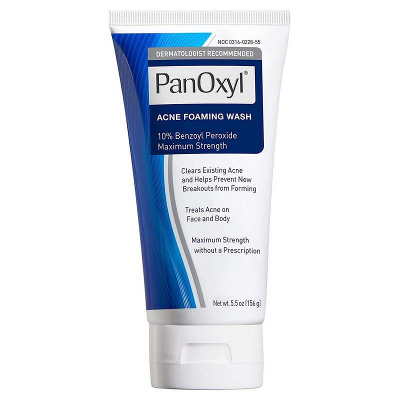 PanOxyl Acne Foaming Wash 10% Benzoyl Peroxide 5.5 oz product package