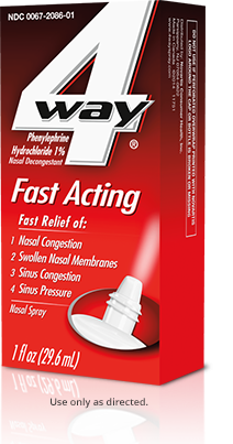 4-Way Fast Acting Nasal Spray 1 oz product package