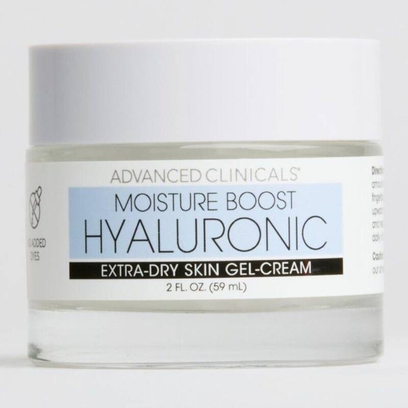 Advanced Clinicals Hyaluronic Extra dry Skin Gel Cream 2 oz product package