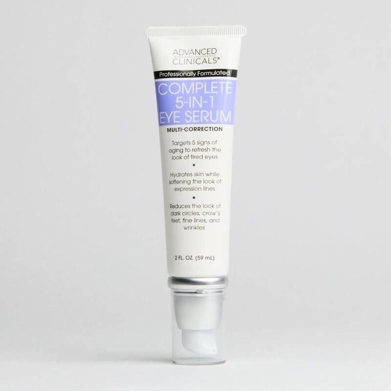 Advanced Clinicals 5-in-1 eye serum 2 oz product package