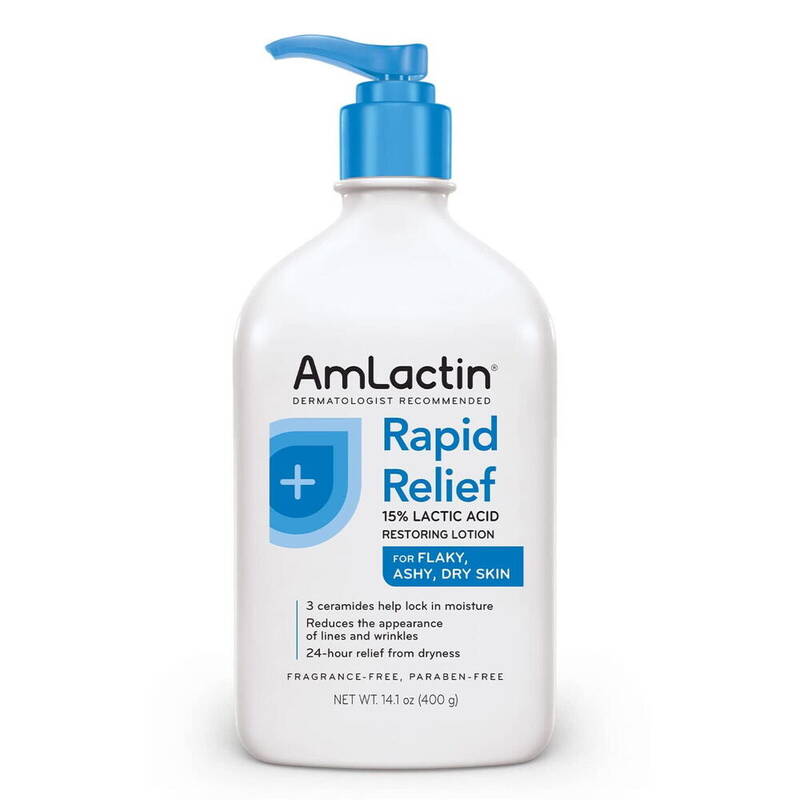 AmLactin Rapid Relief Restoring Lotion, 15% Lactic Acid 14.1 oz (400 g) product package