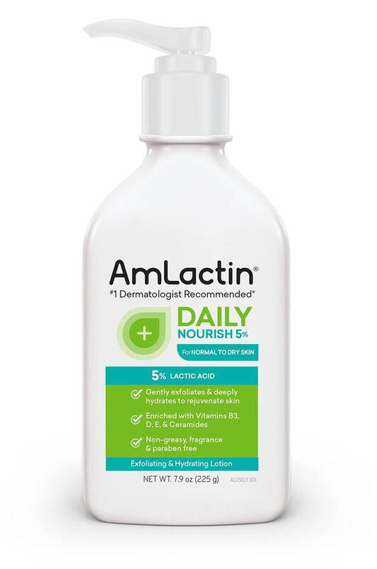 AmLactin Daily Nourish Body Lotion, 5% Lactic Acid 7.9 oz (225 g) product package