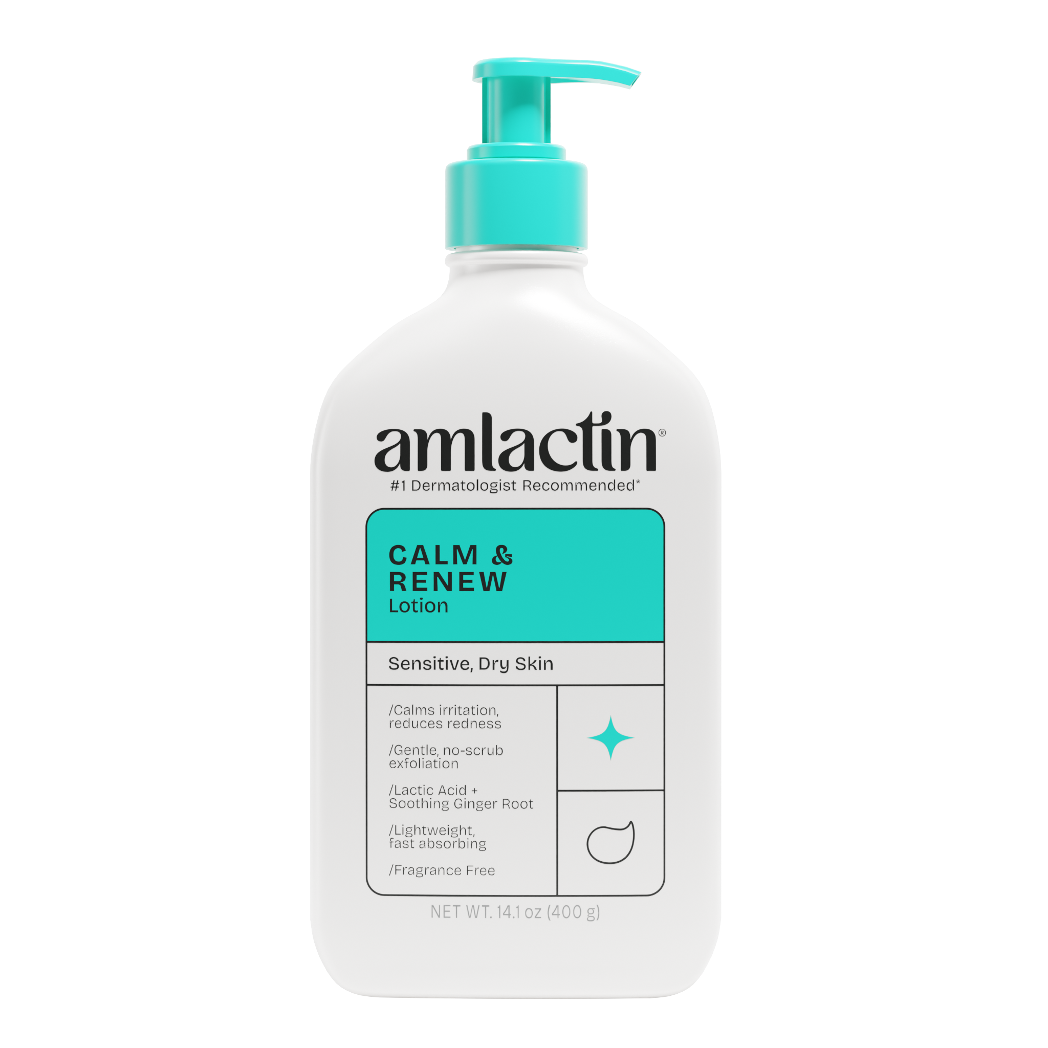 AmLactin Calm & Renew Body Lotion 14.1 oz (400 g) product package
