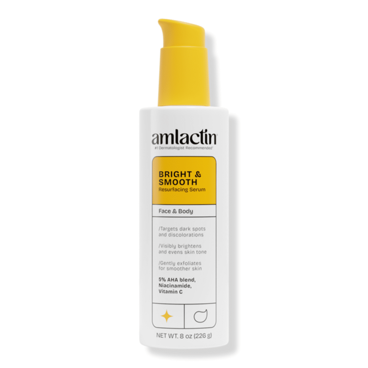 AmLactin Bright & Smooth Resurfacing Serum 8 oz (226 g) product package