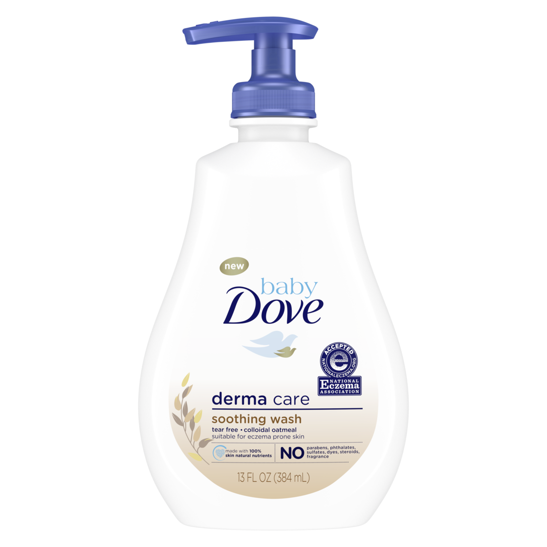 Baby Dove Derma Care Soothing Wash 13 fl oz (384 mL) product package