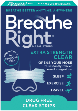 Breathe Right Extra Strength Clear Nasal Strips 26 ct product package
