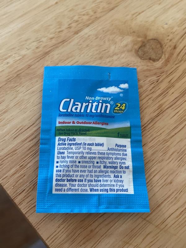 Claritin 24-Hour Non-Drowsy Allergy Relief — Loratadine 10 mg 1ct product package