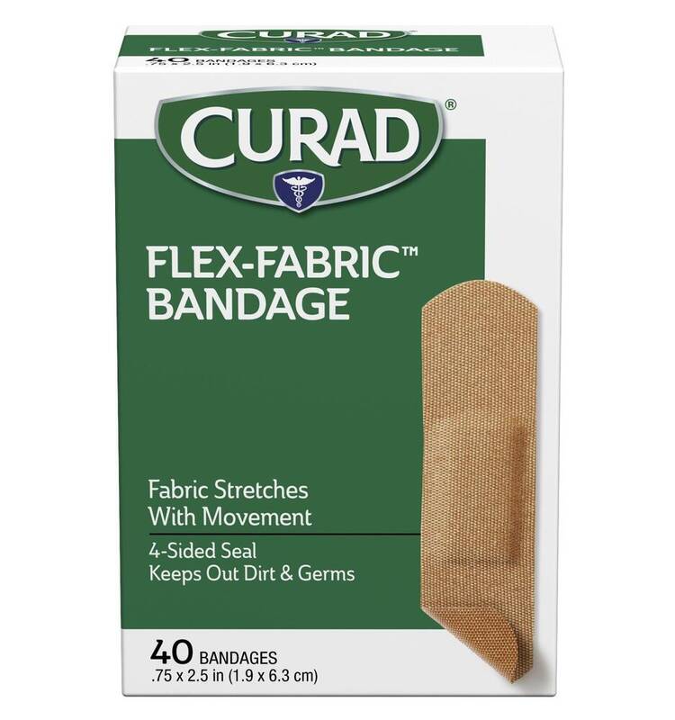 CURAD Flex-Fabric Bandages — 0.75 × 2.5 in 40's product package