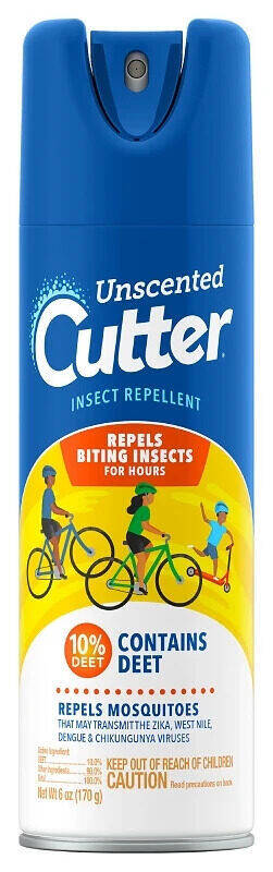 Cutter Unscented Insect Repellent Aerosol — 10% DEET 6oz product package