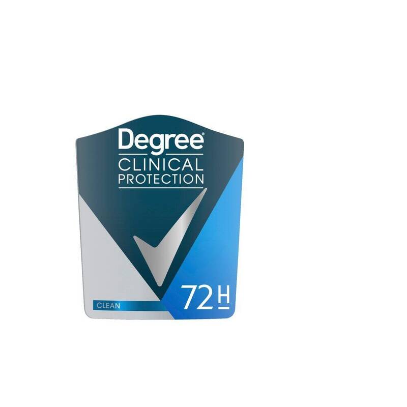 Degree Men Clinical Protection Clean 1.6 oz product package
