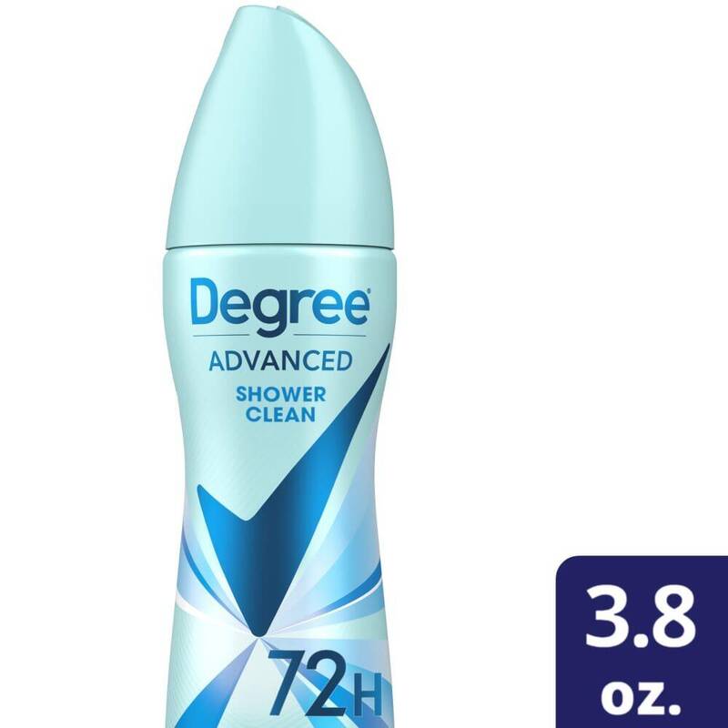 Degree Women Dry Spray Antiperspirant Shower Clean 3.8 oz product package