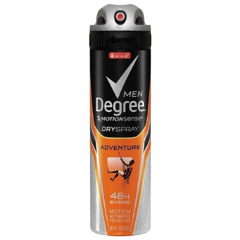 Degree Men Dry Spray Antiperspirant Advanced Adventure 3.8 oz product package