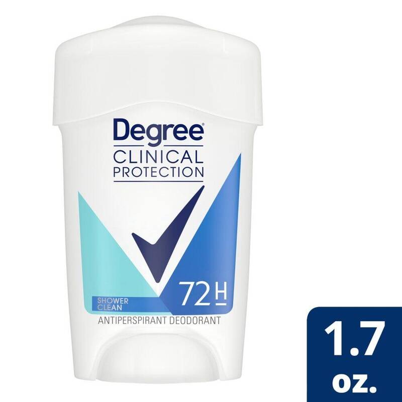 Degree Women Clinical Protection MotionSense Shower Clean 1.6 oz product package