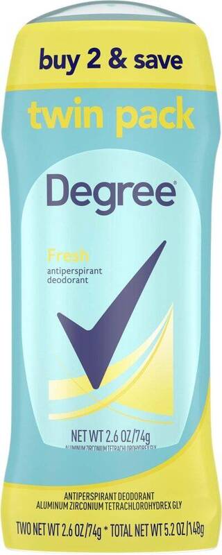 Degree Women Antiperspirant Original Fresh 2 × 2.6 oz product package