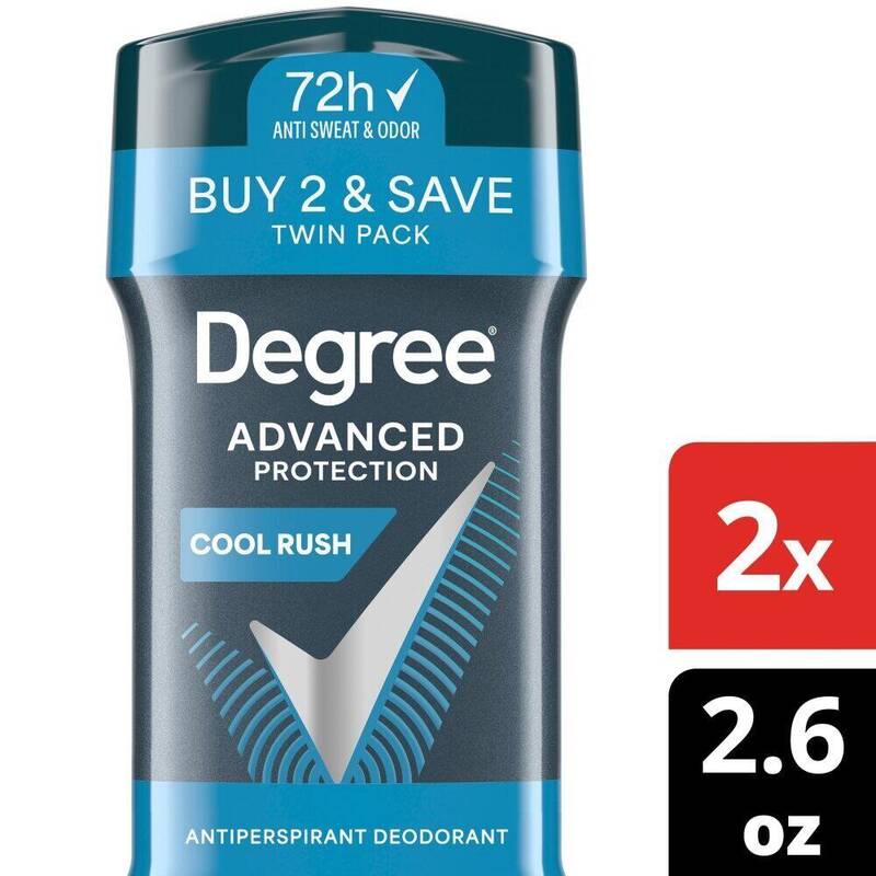 Degree Men Antiperspirant Advanced Cool Rush 2 × 2.6 oz product package