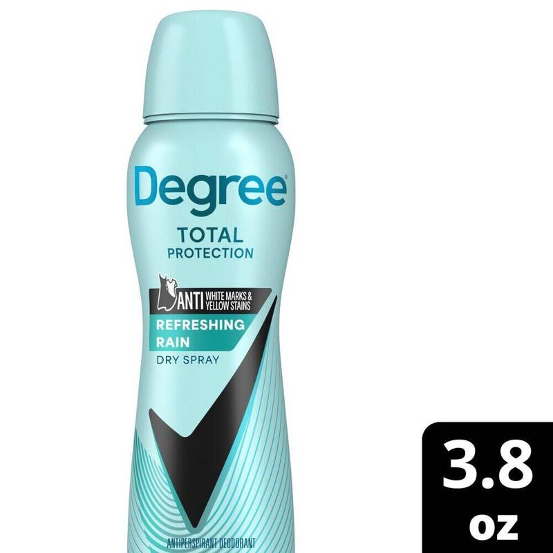 Degree Women Dry Spray Antiperspirant UltraClear Black + White Refresh Rain 3.8 oz product package