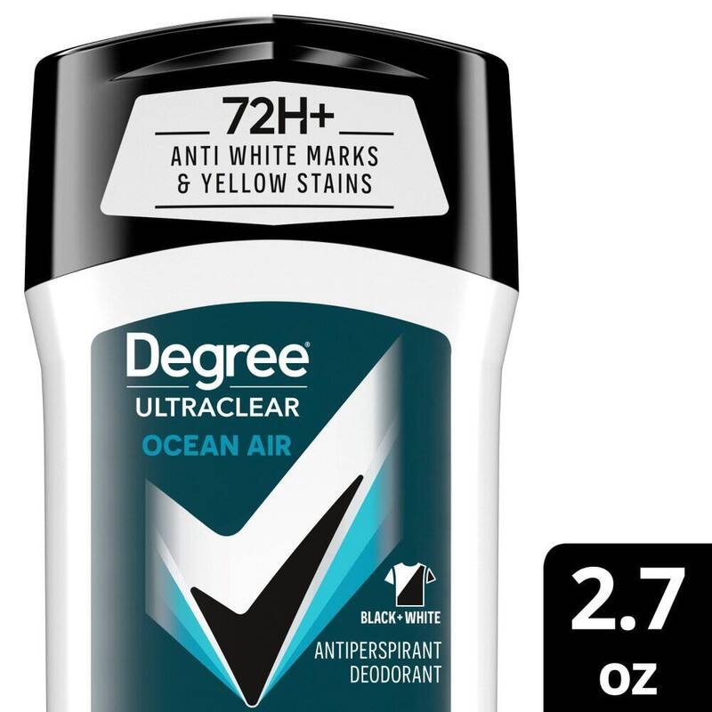 Degree Men Antiperspirant UltraClear Black + White Ocean Air 2.6 oz product package