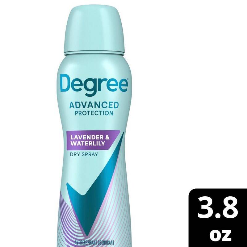 Degree Women Dry Spray Antiperspirant Advanced Lavender + Water Lily 3.8 oz product package