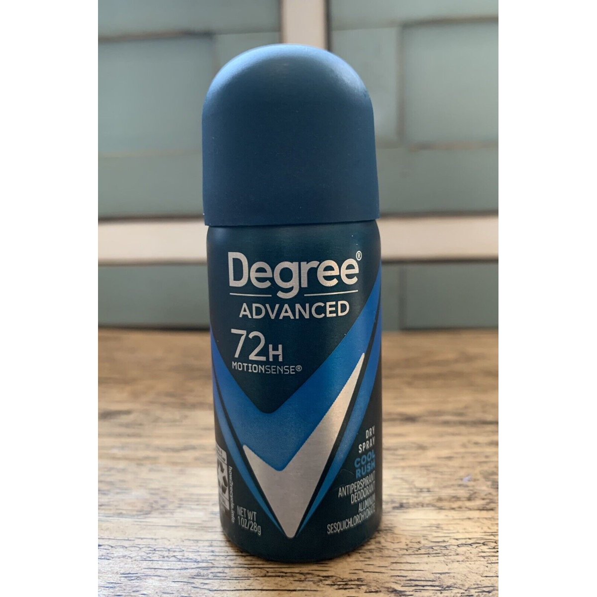 Degree Men Advanced Cool Rush Dry Spray Antiperspirant Deodorant 1 oz product package