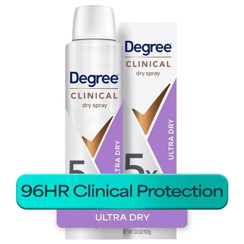 Degree Women Dry Spray Antiperspirant Clinical Protection Ultra Dry 3.8 oz product package