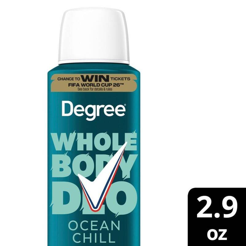 Degree Men Deodorant Whole Body Dry Spray Ocean Chill 2.9 oz product package