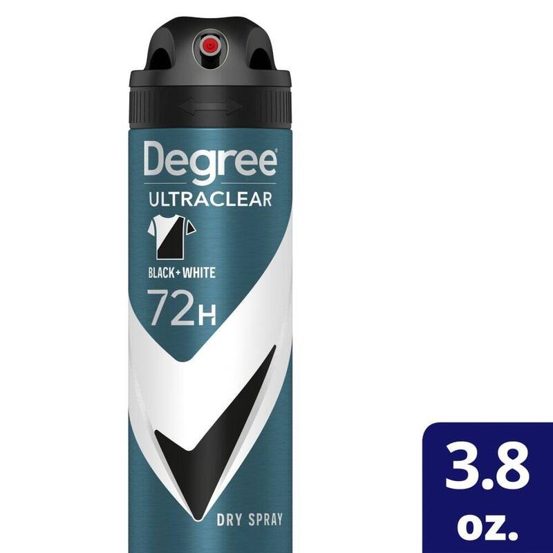 Degree Men Dry Spray Antiperspirant UltraClear Black + White 3.8 oz product package