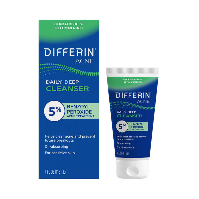 Differin Daily Deep Cleanser 5% BPO 4 oz product package