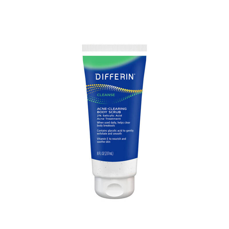 Differin Acne-Clearing Daily Body Scrub 8 oz product package