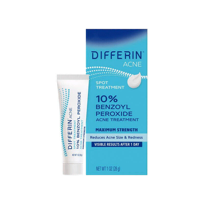Differin 10% Benzoyl Peroxide Acne Spot Treatment 1 oz product package