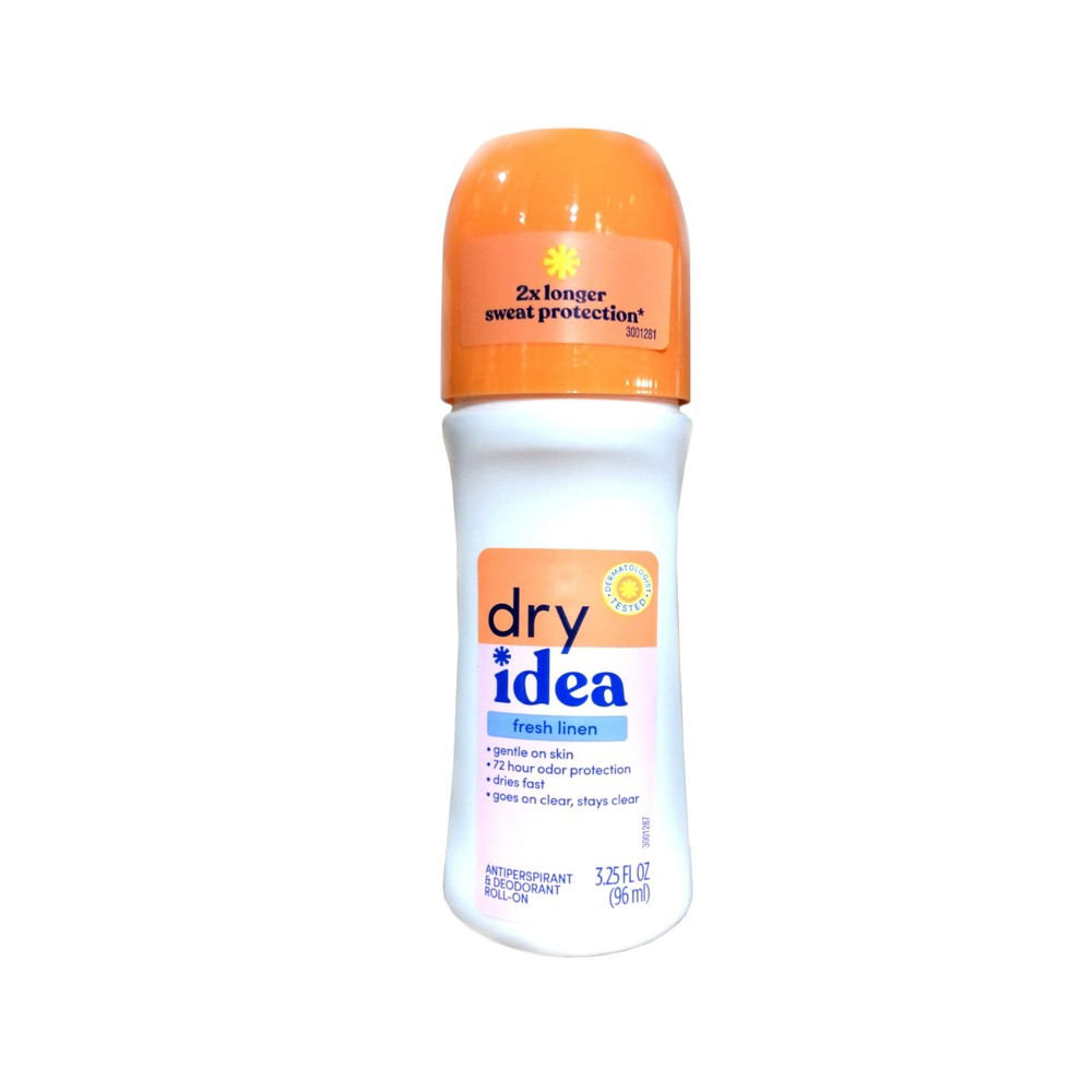 Dry Idea Antiperspirant & Deodorant Roll-On — Fresh Linen 3.25oz product package