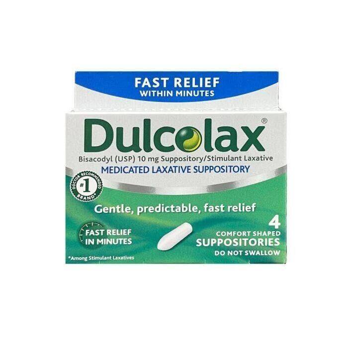 Dulcolax Suppositories 4 ct product package