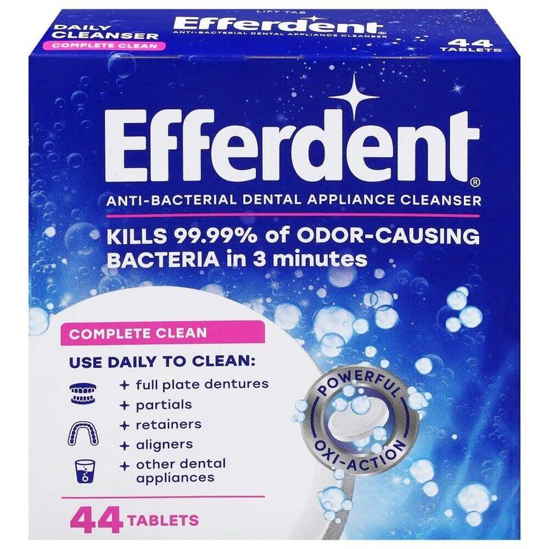 Efferdent Complete Clean Anti-Bacterial Dental Appliance Cleanser 44ct product package
