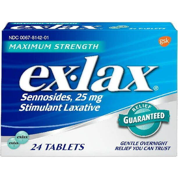 Ex-Lax Maximum Strength Stimulant Laxative, 25 mg 24 tablets product package
