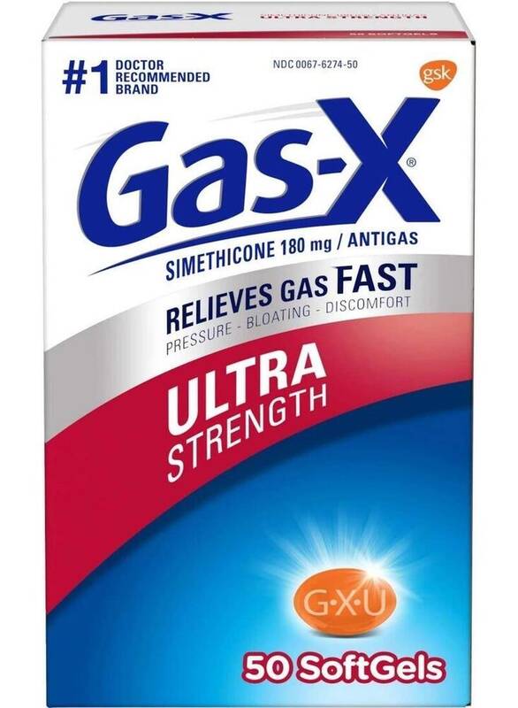 Gas-X Ultra Strength Antigas Softgels, 180 mg 50 softgels product package