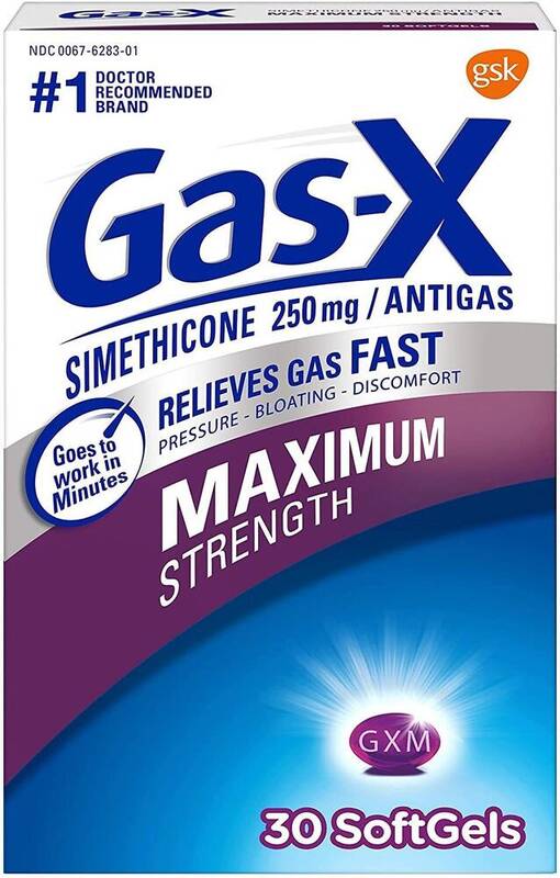 Gas-X Maximum Strength Antigas Softgels, 250 mg 30 softgels product package