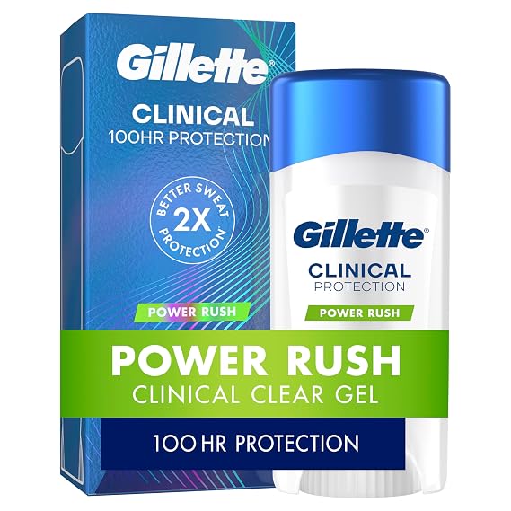 Gillette Clinical Clear Gel Antiperspirant & Deodorant — Power Rush 2.6 oz product package