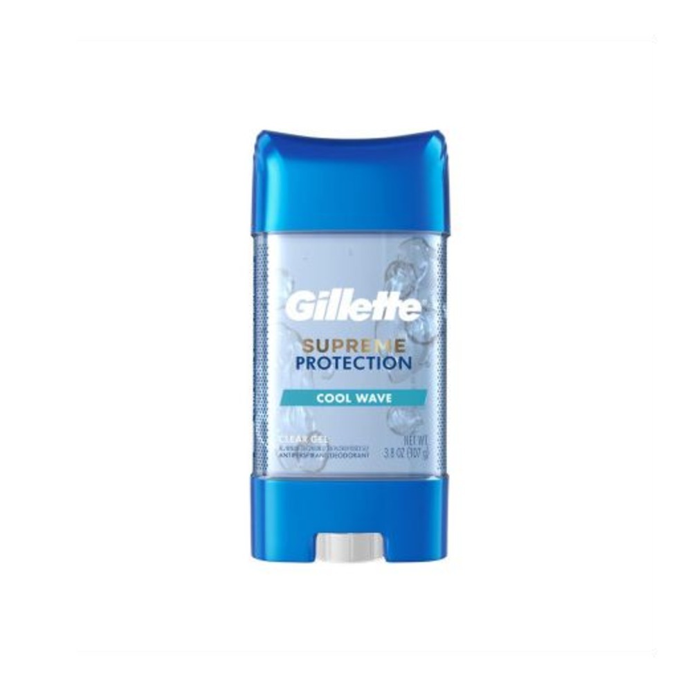 Gillette Supreme Protection Clear Gel Antiperspirant & Deodorant — Cool Wave 3.8 oz (107 g) product package