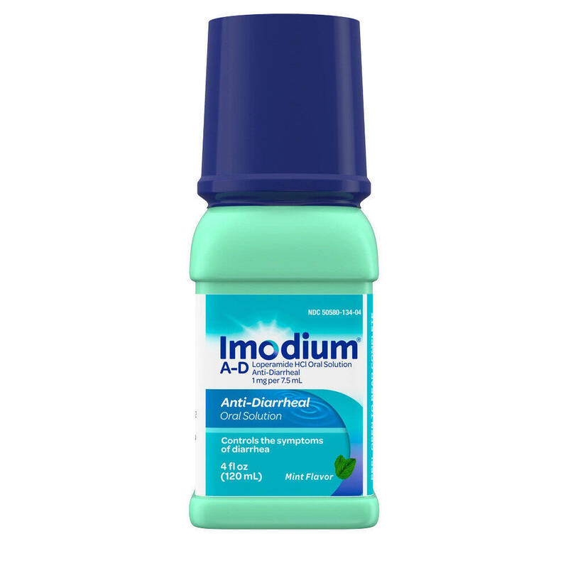 Imodium A-D Liquid Anti-Diarrheal Medicine, Mint Flavor 4oz product package