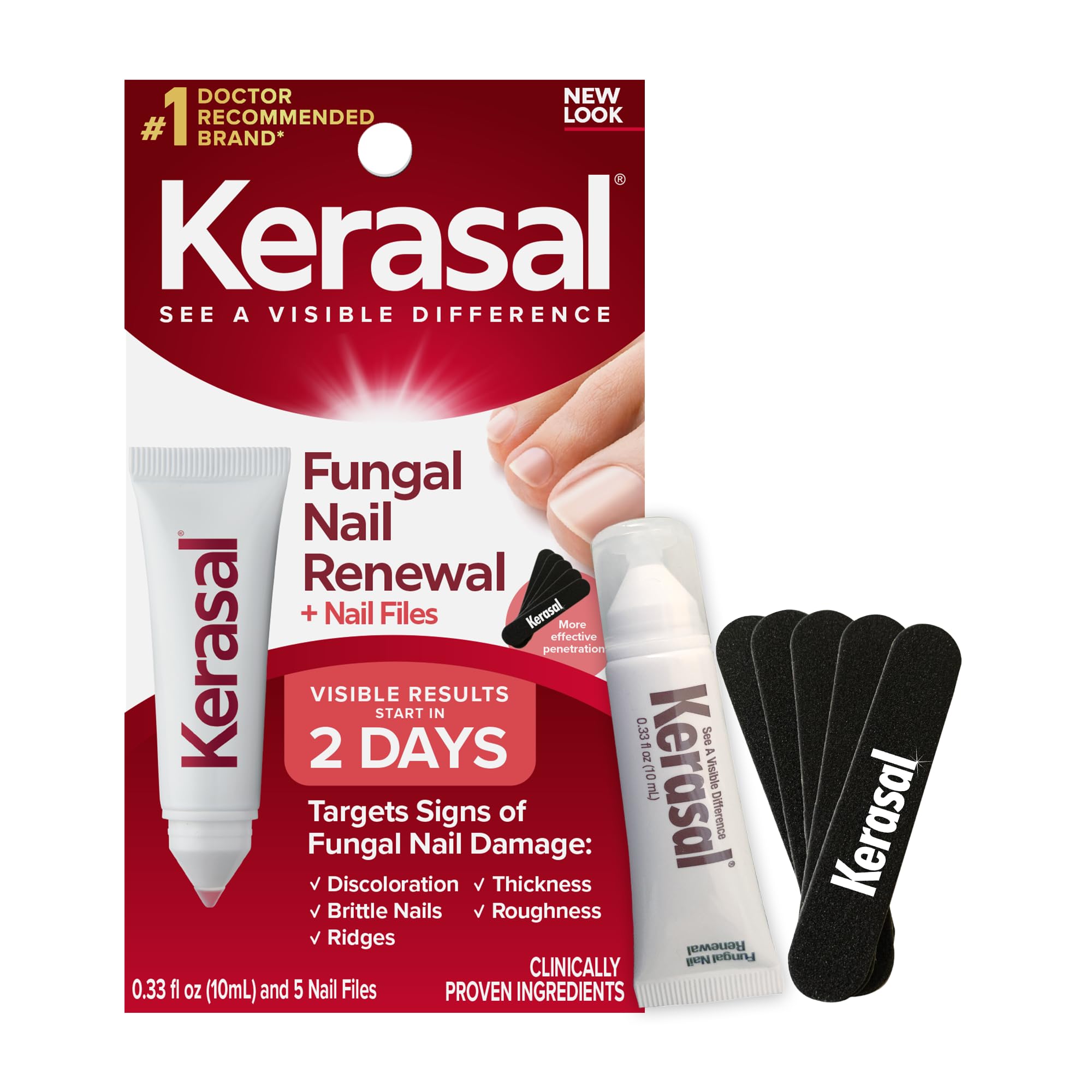 Kerasal Fungal Nail Renewal + Nail Files 0.33 fl oz (10 mL) + 5 nail files product package