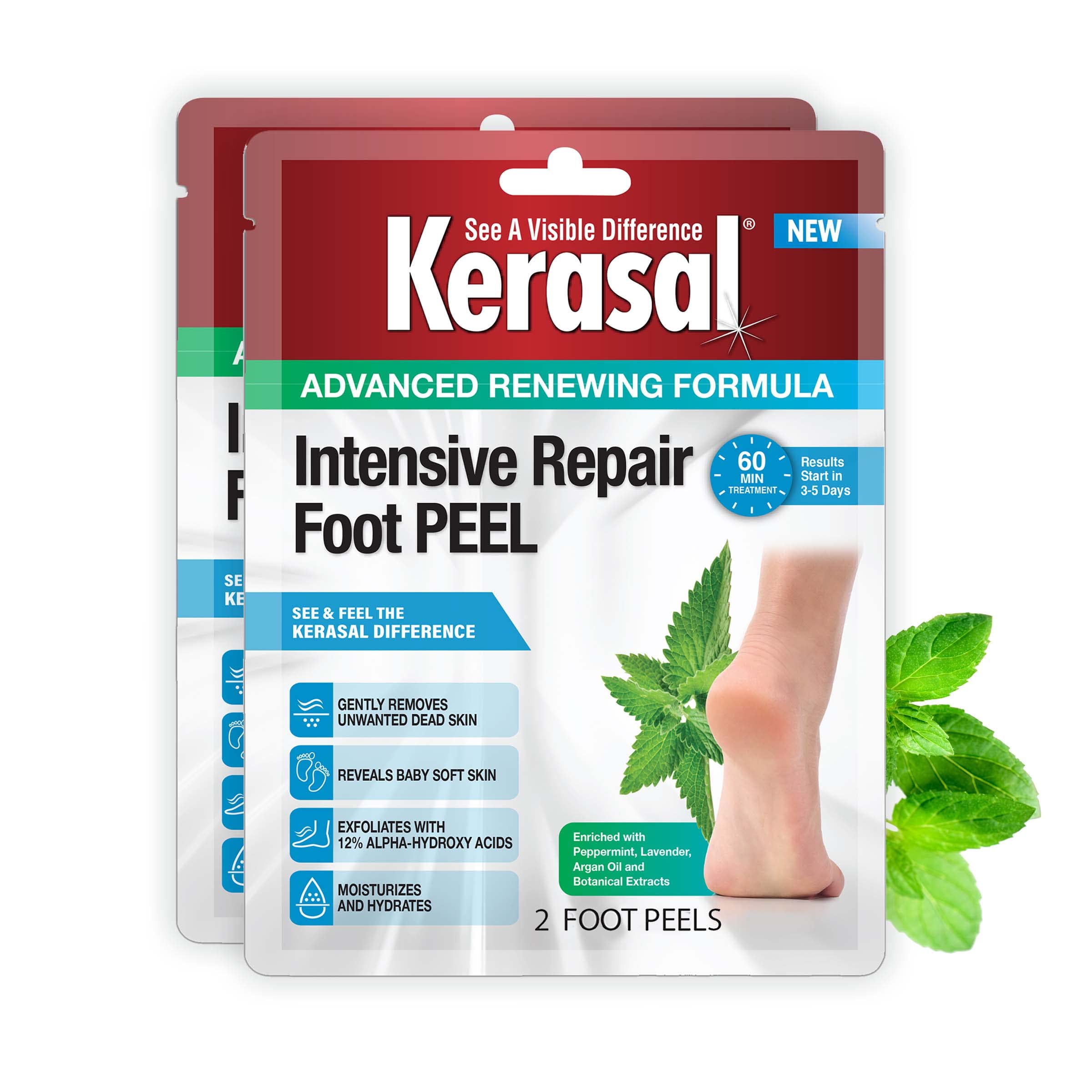 Kerasal Intensive Repair Foot Peel 2 foot peels product package